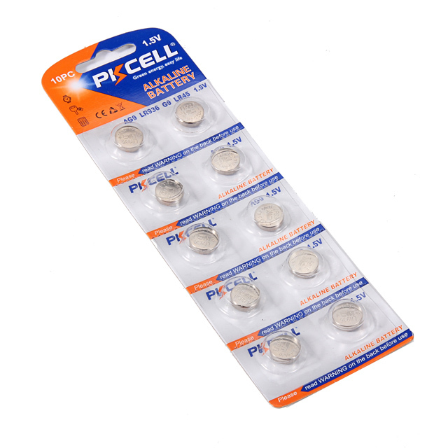 Thermometer Alkaline Button Cell Watch Batteries 1.5v AG9 194 LR936 45mAh Pack of 10 Pcs