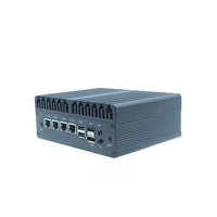 Komputer Industri Mini Intel N100 DDR4 Firewall Industri 4 Port Jaringan Kartu Jaringan 2.5G Mini Server