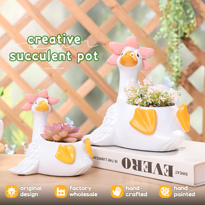 Maceta <span class=keywords><strong>de</strong></span> <span class=keywords><strong>Resina</strong></span> con Forma <span class=keywords><strong>de</strong></span> Ganso Adorable ROOGO, Maceta Creativa con Diseño <span class=keywords><strong>de</strong></span> Animal <span class=keywords><strong>para</strong></span> Suculentas, Decoración <span class=keywords><strong>de</strong></span> Jardín <span class=keywords><strong>de</strong></span> Escritorio, Decoración Interior y <span class=keywords><strong>Exterior</strong></span> del Hogar - Product Image 5