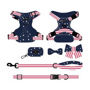 कोवन नो पुल डॉग हार्नेस सेट कस्टमाइज्ड पालतू पालतू हार्नेस डॉग कॉलर लीड पोप बैग धारक धनुष टाई पालतू जानवरों की आपूर्ति - Product Image 3