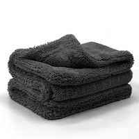Serviette de séchage pour voiture en microfibre premium à séchage rapide, triple boucle torsadée, 1200 gsm, réutilisable