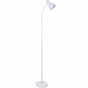 BEL AIR HOME-Lámpara de pie Argos Blanca 155 cm-Luz regulable en metal y madera para decoración nórdica y muebles del hogar Re - Product Image 2
