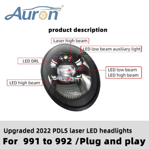 Phares à LED AURON Quad-Beam 12V 6000K 36W 6000 Lumens Nouveaux pour Porsche 911 2012-2018 991.1 – Kit de Rénovation d'Éclairage de Phare - Product Image 5
