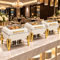Réchaud de buffet en acier inoxydable de 9 L, équipement de restauration, buffet, hôtel, restaurant, chauffe-plats isolé