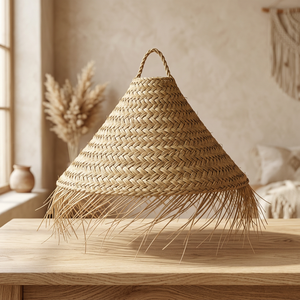 Handmade Bamboo Woven Straw Lamp Covers Natural Traditional Craft Home Decoration - Product Image 2