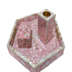 Elegante Colección con Incrustaciones de Nácar para Regalos Festivos de Ramadán y Árabes, Juego de Quemadores de Incienso de Madera Hechos a Mano con Aura de Sultán - Product Image 1