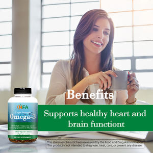 Le supplément d'extrait d'huile de poisson oméga-3 biologique de marque privée soutient la santé du cœur et la fonction Brsin Gélules oméga-3 - Product Image 3