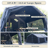 Tente Gonflable d'Extérieur Coody 10.0+ avec Hall d'Entrée – Grise, Grande Taille pour Fête, Vente en Gros, Camping