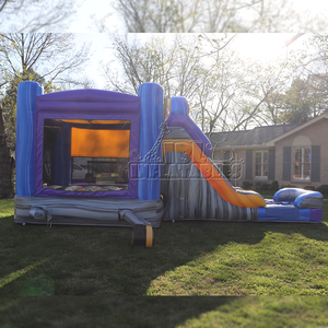 Mega Tobogán Acuático de Mármol, Castillo Inflable Personalizado con Tobogán Acuático, Combo Inflable para Niños, <span class=keywords><strong>Alquiler</strong></span> para Fiestas al Aire Libre - Product Image 2