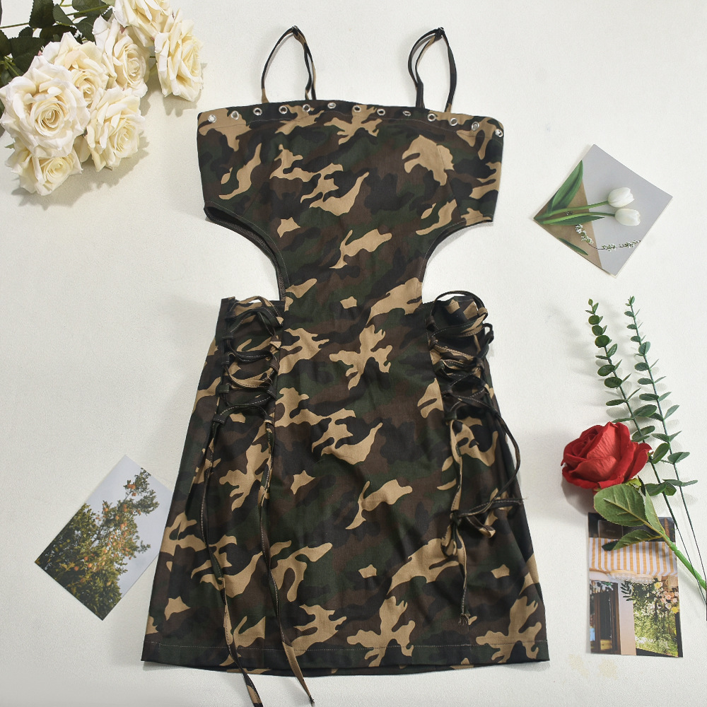 Casual Summer Stretch Side Cut Out Tie up Camo Print Denim Dress Mini Dress| Alibaba.com Casual Summer Stretch Side Cut Out Tie up Camo Print Denim Dress Mini Dress| Alibaba.com