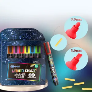 Sipa SW086 effaçable à sec effaçable humide liquide craie couleur Art peinture marqueur tableau blanc marqueurs stylos