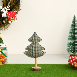 Farmhouse <strong>Christmas</strong> <strong>Decorations</strong> <strong>Red</strong> <strong>and</strong> <strong>Green</strong> Plaid Buffalo Fabric <strong>Christmas</strong> Trees - Product Image 6