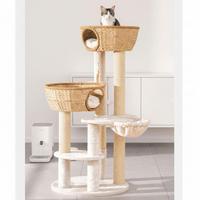 Arbre à chat multifonctionnel, écologique et sûr, grand appartement pour chat avec échelle et lit pour chat, vente en gros