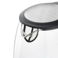 Bouilloire électrique sans fil en verre borosilicate haute performance 2000W, 2 litres, avec contrôle de température et lumière LED