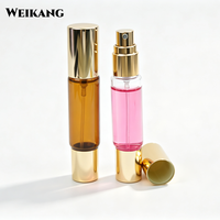 Flacon de parfum en verre à double extrémité de 10 ml, vaporisateur et flacon roll-on pour parfum, huile essentielle, cosmétique