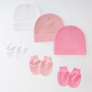 Set de Gorro de Hospital y Manoplas Antiarañazos para Recién Nacido, Conjunto de <span class=keywords><strong>2</strong></span> Piezas para Bebé de 0 a 6 Meses, Niños y Niñas - Product Image 4
