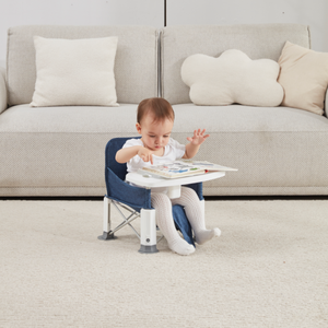 BS109 <span class=keywords><strong>seggiolino</strong></span> per bambini con vassoio a <span class=keywords><strong>2</strong></span> strati rimovibile e imbracatura a <span class=keywords><strong>3</strong></span> punti e tasche portaoggetti pieghevoli, leggere e facili da pulire - Product Image 5