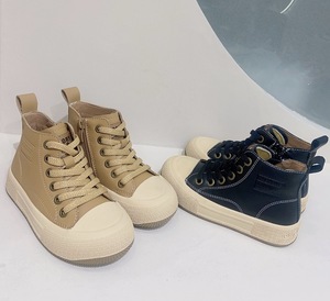 แฟชั่นสตาร์ดีไซเนอร์รองเท้าผ้าใบเด็กทรงสูงรองเท้าลำลองกีฬาเด็กรองเท้าผ้าใบพื้นยางนุ่มแบนเด็กผ้าใบขนาด 26-37 - Product Image 2