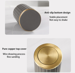 Creative Unique Automatic Pressing Modern Self-pressing Toothpicks Holder Metal Leather Storage Case <strong>Container</strong> Dispenser - Product Image 3