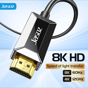 Jasoz 8K <span class=keywords><strong>HDMI</strong></span> Video cáp quang AOC 8K @ 60Hz 2K @ 240Hz sợi lõi Súng Đen <span class=keywords><strong>HDMI</strong></span> 100m để <span class=keywords><strong>HDMI</strong></span> cáp 5m - Product Image 2