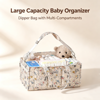 Panier de rangement portable universel pour couches de bébé avec cordon de serrage grande capacité pour maman, sac organisateur de poussette