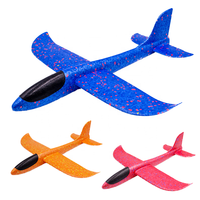 Avion planeur à inertie pour enfants, jouet d'extérieur, avion manuel à fonctions de vol circulaire, avion en mousse à lancer, pour garçons et filles de 14 ans, 48 cm