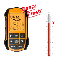 Termometer Daging BBQ Nirkabel 4 Probe Jangkauan 150m Termometer Memasak Digital dengan Alarm Timer untuk Oven Pengasap