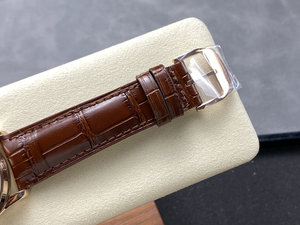 Reloj de Vestir de Lujo para Hombre, Multifunción, Calendario Perpetuo, Correa de Cuero Marrón, Fase Lunar, Mecánico - Product Image 5