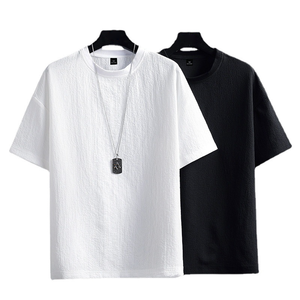 Camisa de Verano para Hombre de Alta Calidad - Camiseta Informal de Color Sólido de Manga Corta para Uso Diario - Product Image 3