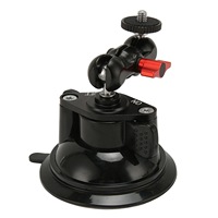 Pince crabe en aluminium + support à ventouse, kit de fixation pour caméra d'action, support de bras magique, support de pare-brise de voiture pour tournage DSLR