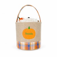 Panier de bonbons d'Halloween, sac de trucs ou fripes en toile, brodé fantôme et citrouille, pour enfants, vente en gros