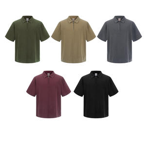 Vente en gros de nouveaux t-shirts unisexes en coton délavé vintage à manches courtes et lourds, effet vieilli - Product Image 1