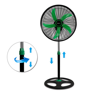 Nhà máy nóng bán 18 inch 5 lưỡi 3 tốc độ núm điều khiển chiều cao điều chỉnh dao động vận tốc cao nhựa bệ đứng <span class=keywords><strong>Fan</strong></span> - Product Image 3