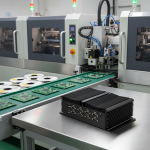 Nueva PC Industrial Resistente para Automatización de Fábrica con CPU Ultra 7 150U, 3 LAN, 3 Salidas de Pantalla HD-MI, Windows 10 - Product Image 1