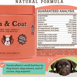 フルペット犬年齢ペットヘルスケアサプリメント犬スキンコートソフトチューツ用Containsanti-Inflammory Properties - Product Image 4