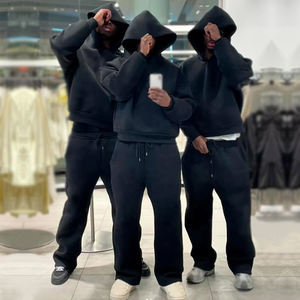 QIANSHI Hochwertige Blanko-Sweat-Anzüge aus schwerem Stoff, Oversized-Hoodies und Jogginghosen-Sets für Herren, individuell anpassbare, weite Trainingsanzüge für Männer - Product Image 3