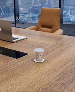 Table de conférence modulaire convertible personnalisée, moderne, luxueuse, de haute qualité, en panneaux de bois, 10 places - Product Image 4