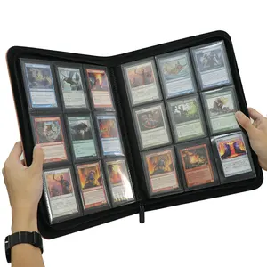 360 cepler fermuarlı MTG TCG YuGiOh albümü deri özelleştirilebilir kart Binder kart klasörleri kart Binder albümü