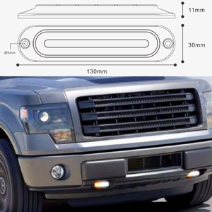 Ambulancia 12V ámbar 6LED coche estroboscópico advertencia avería lámpara de emergencia camión remolque baliza LED luz intermitente lateral con soporte - Product Image 3