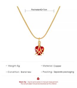 Collier en or massif avec château <span class=keywords><strong>de</strong></span> diamant en acier inoxydable, pendentif en cristal, cœur, princesse, anniversaire <span class=keywords><strong>de</strong></span> 12 mois - Product Image 3
