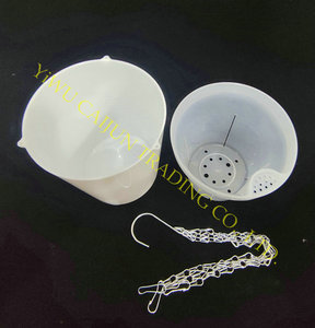 Nuovo Design: Vaso Sospeso Grande da 6 Pollici, Trasparente, Ecologico, Durevole, Autoirrigante, con Contenitore Esterno Bianco Robusto - Product Image 5