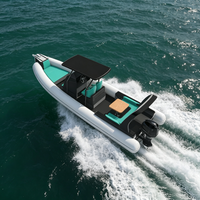 Bateau pneumatique de pêche en haute mer à coque en fibre de verre de 28 pieds (860 cm) avec tubulure Hypalon Orca, haute vitesse, haute performance