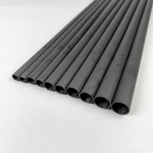 Tube en fibre de carbone 3K à surface lisse noire, sans texture tissée sergé, longueur personnalisée pour bras de drone FPV - Product Image 1
