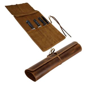 Estuche Portátil de Cuero Duradero ZY para Cuchillos de Chef, con 4 Ranuras, para Herramientas Culinarias, de Lujo, para Regalo - Product Image 1