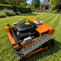 Robot Pemotong Rumput Eruo 5 Heavy Duty Bensin Segala Medan dengan Remote Control 500mm 4-Tak