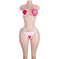 Ensemble de lingerie deux pièces en dentelle à bretelles, avec des accents en résille, tenue de boîte de nuit, tenue de danseuse, tenue de festival, styles en gros, lingerie pour femmes