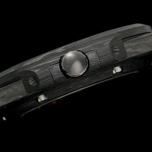 <span class=keywords><strong>Orologio</strong></span> da Polso di Lusso da Uomo con Motivo Damascato in Fibra di Carbonio, Cassa Ottagonale da 40mm, Quadrante <span class=keywords><strong>Nero</strong></span> Opaco, Data Automatica, Impermeabile - Product Image 3