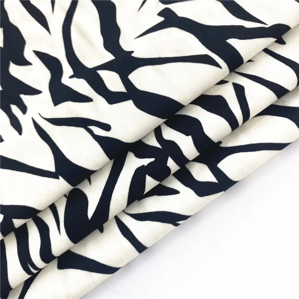 Custom Design Digital Printing nylon 4 Way Stretch Swimwear Fabric floral Beachwear For Swimsuit