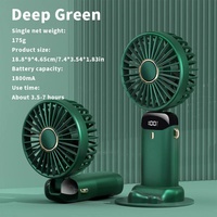 Ventilateur portable rechargeable à main avec écran LED numérique, ventilateur rechargeable réglable, 5 vitesses de vent, mini aromathérapie