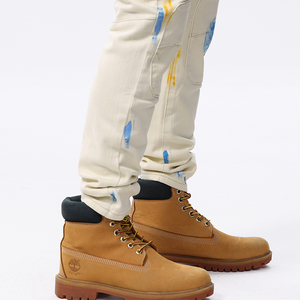 Pantalones Vaqueros Ajustados de Hombre Estilo Retro Americano con Graffiti de Motocicleta, Elásticos, con Parches, a la Moda, Juveniles, Hip Hop - Product Image 5